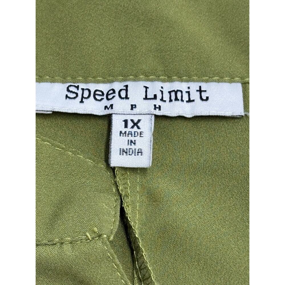 Speed Limit Mph Button Down Olive Green 3/4 Sleev… - image 6